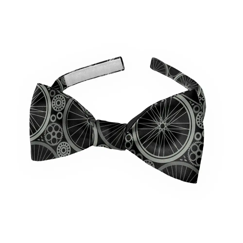 Bike Parts Pattern Bow Tie