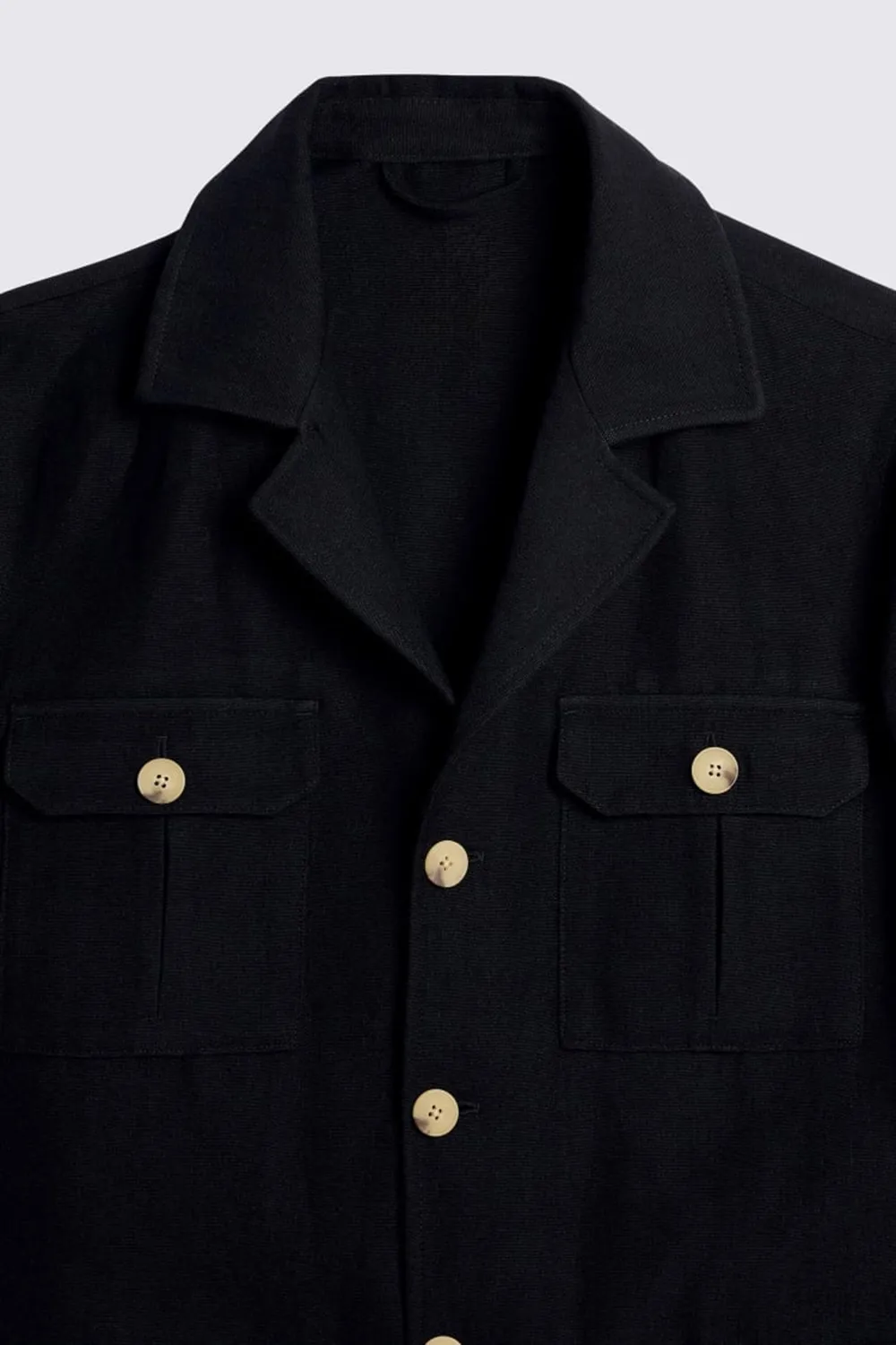 Sleek Wool Men's Black Jacket