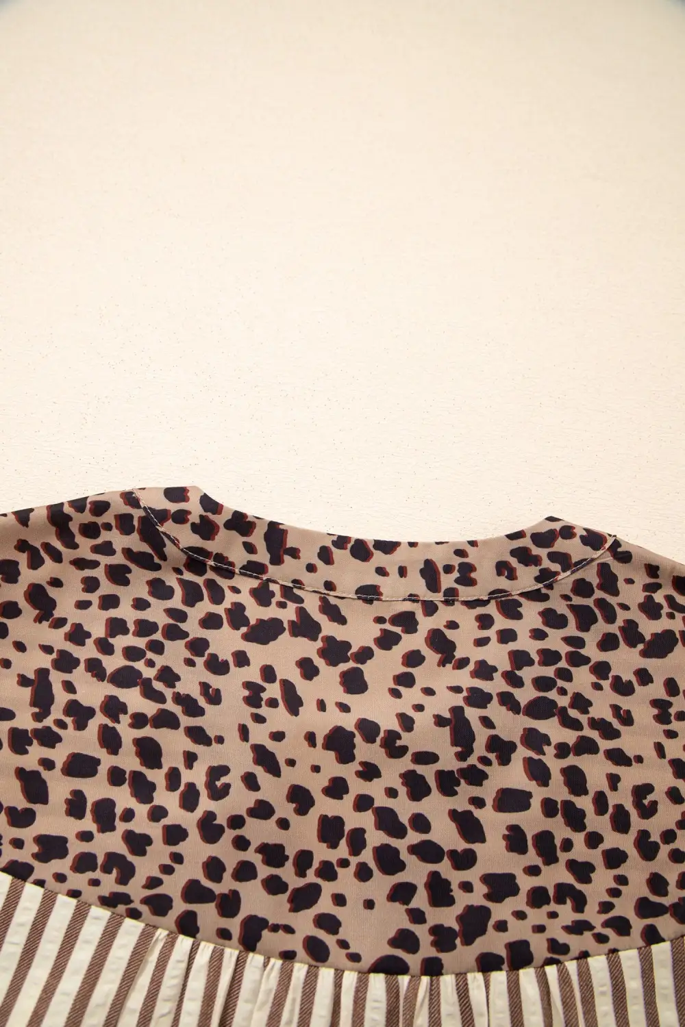 Structured Shape Striped Animal Print Dress