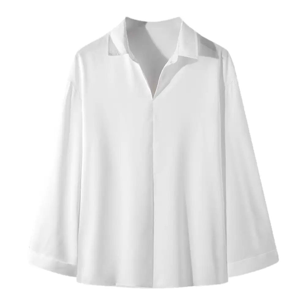 Polished Casual Relaxed V-Neck Tunic Blouse