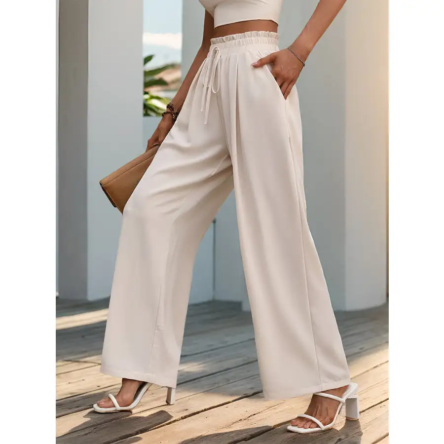 Modern Tied Wide Leg Pants