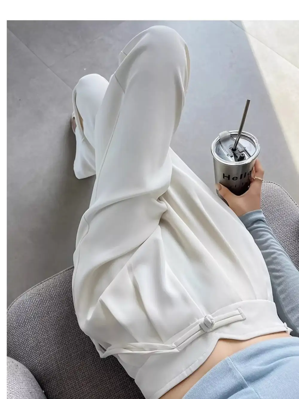 Simple High Waisted Wide Leg Pants