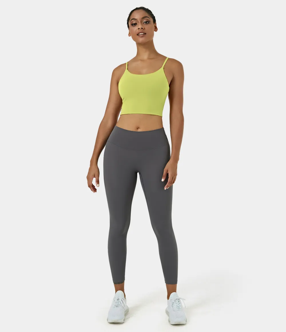 Basic Padded Workout Cropped Tank Top