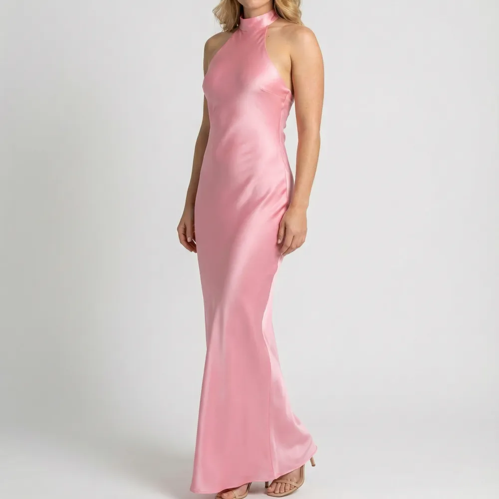 Women's Satin Bridal Maxi Dress