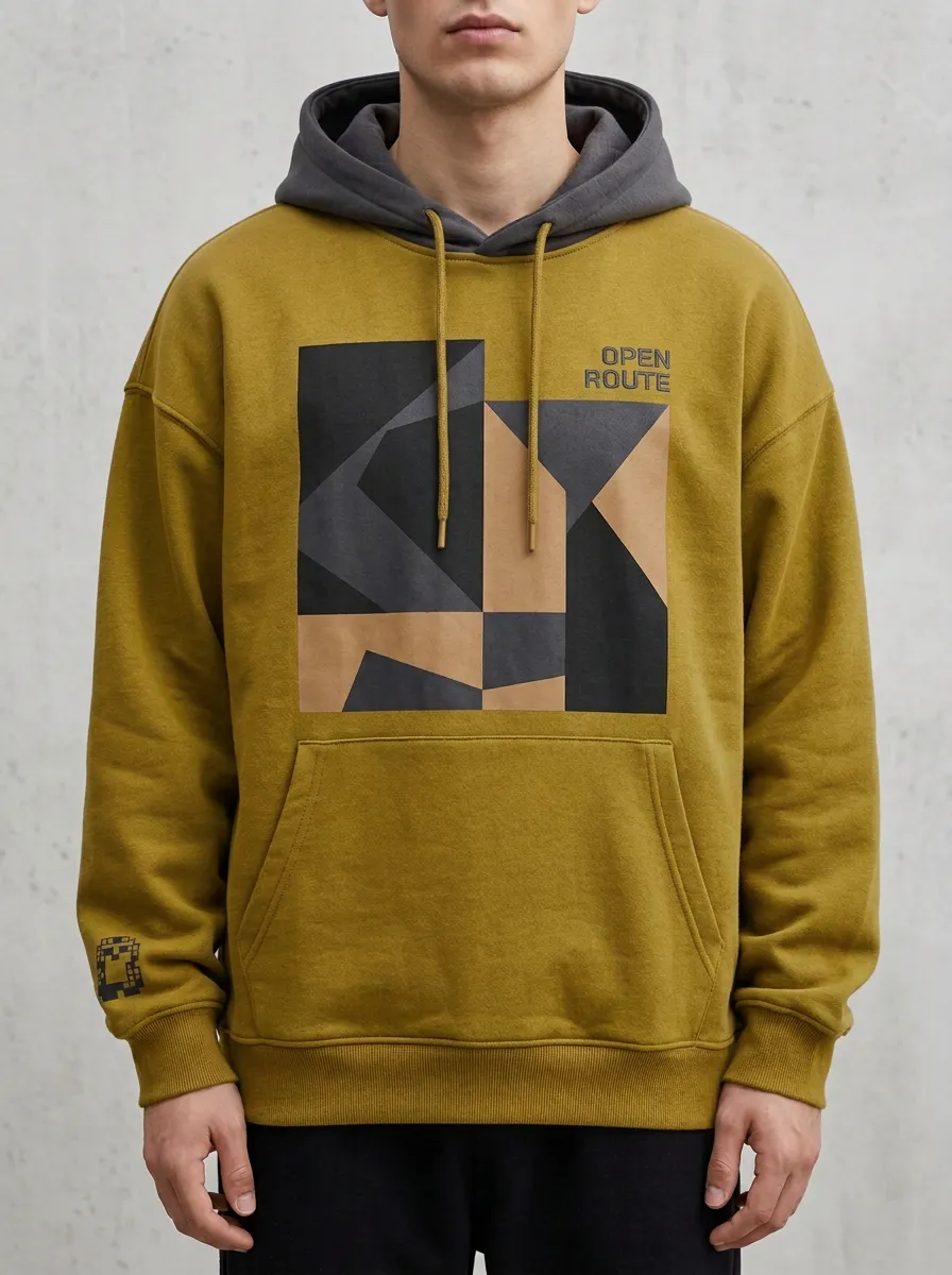 Travel Geometric Men's Graphic Hoodie