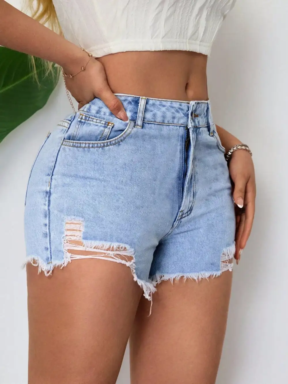 Raw Hem Shorts