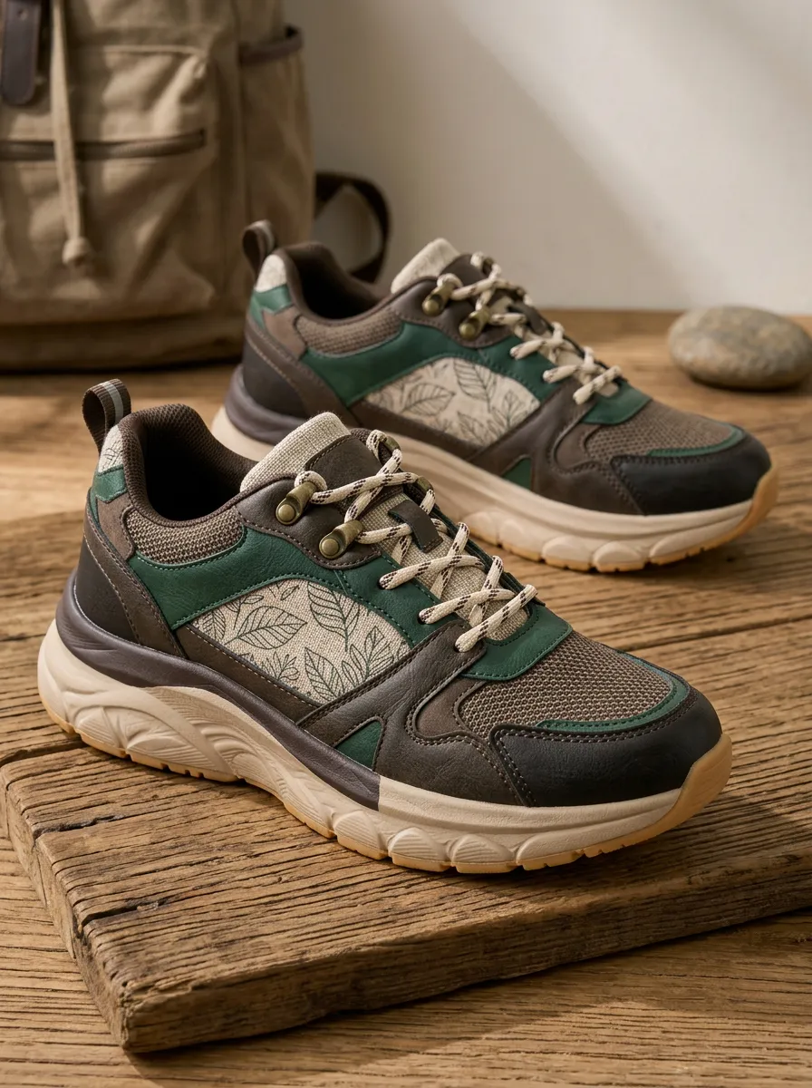 Women's Active Nature Lover Botanical Leaf Printed Sneakers