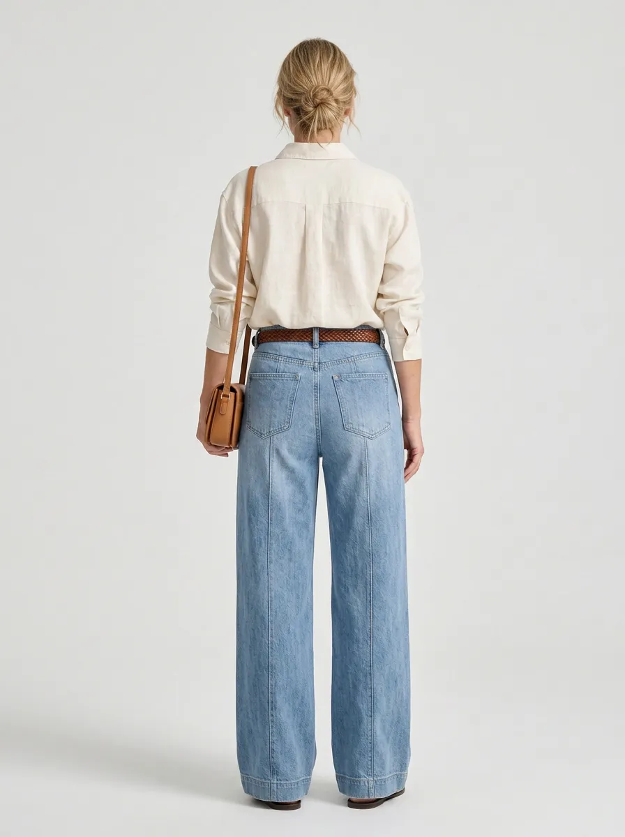 Women's Wide Leg Casual Denim Jeans