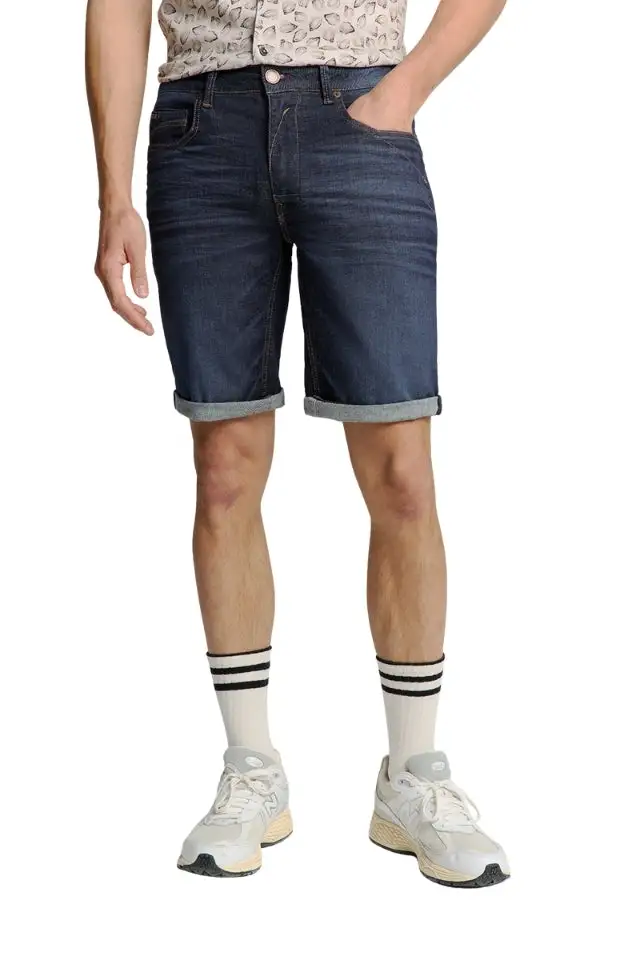 Men's Rolled Hem Comfort Fit Denim Shorts