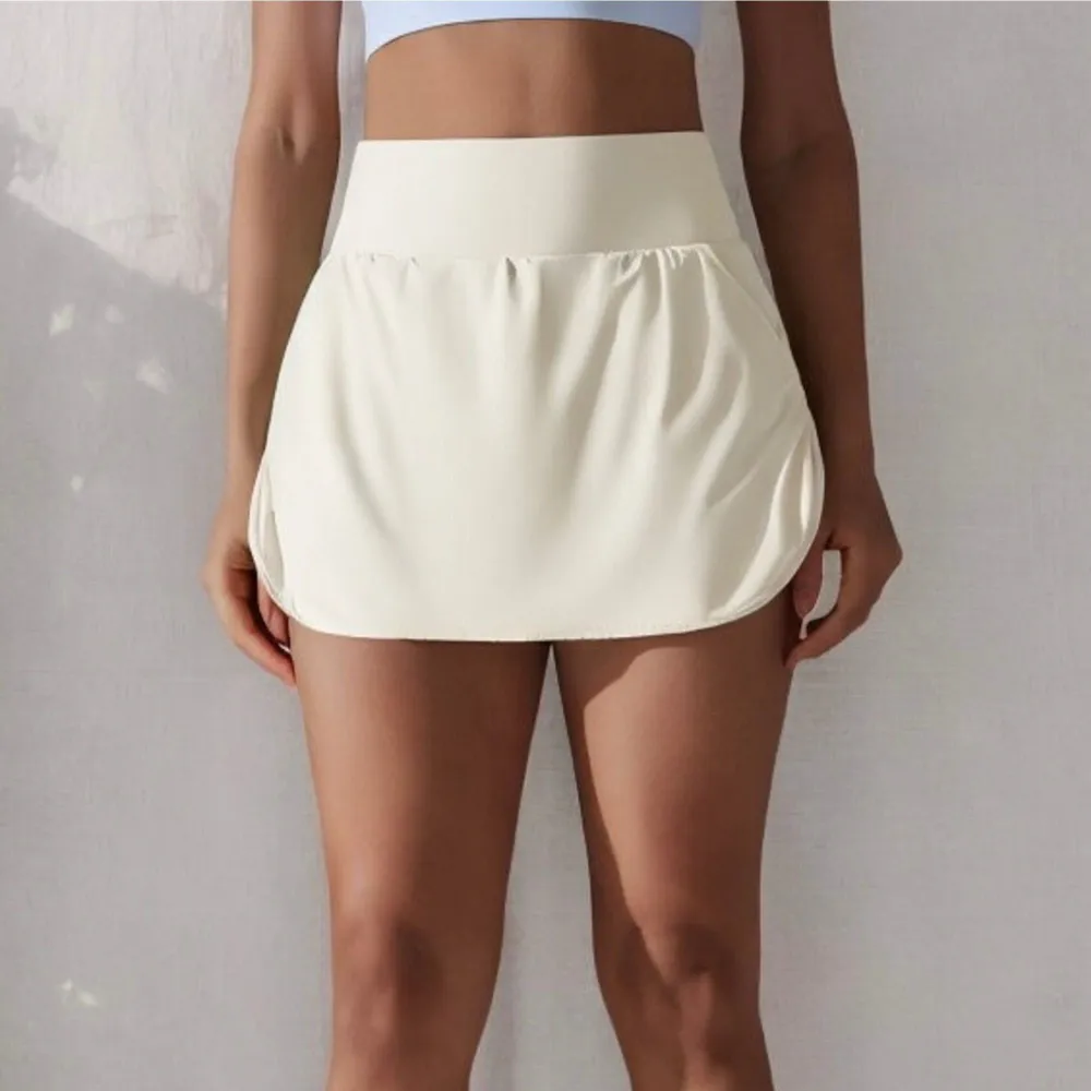 High-Waist Side-Pocket Lightweight Athletic Skort Shorts