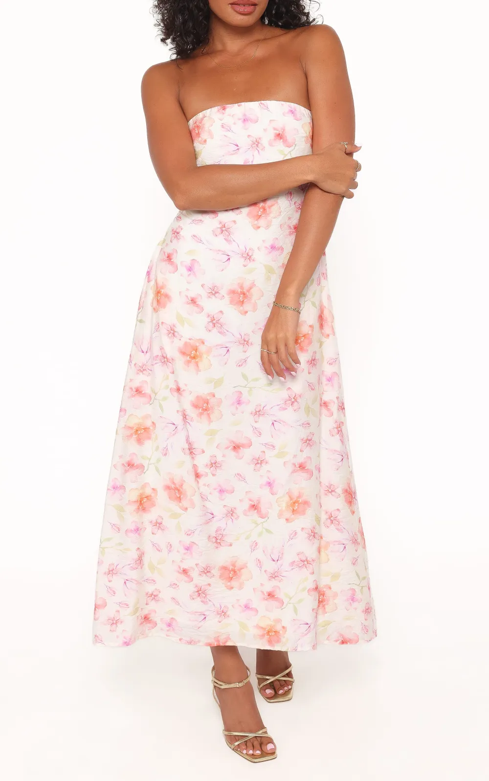 Rayon Shirred Maxi Dress