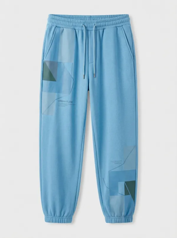 Unisex Flowing Geometric Street Sweatpants