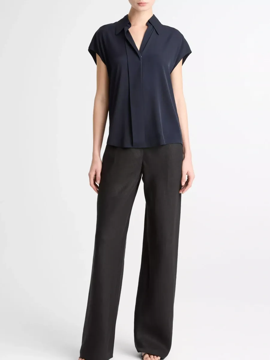 Plain Cap Sleeve Blouse