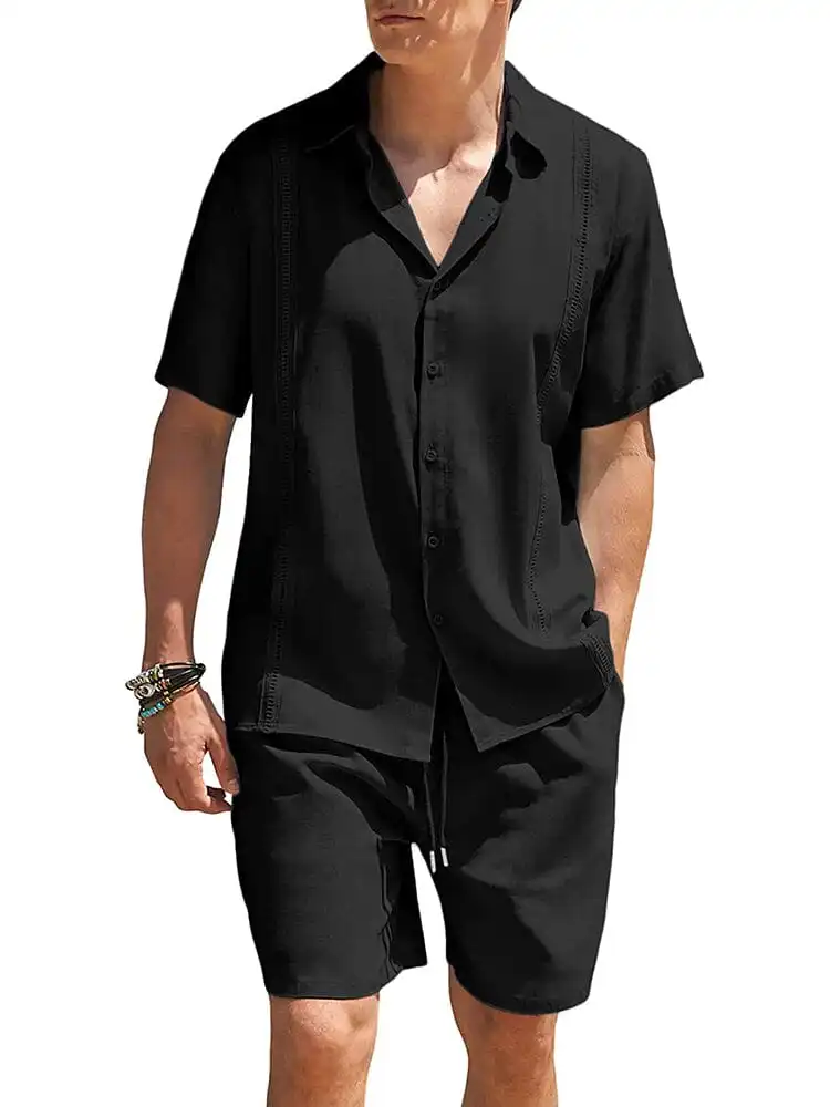 Beach Guayabera Linen Set