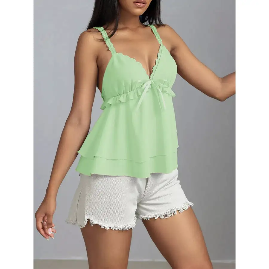 Lace Detail Layered Camisole Top