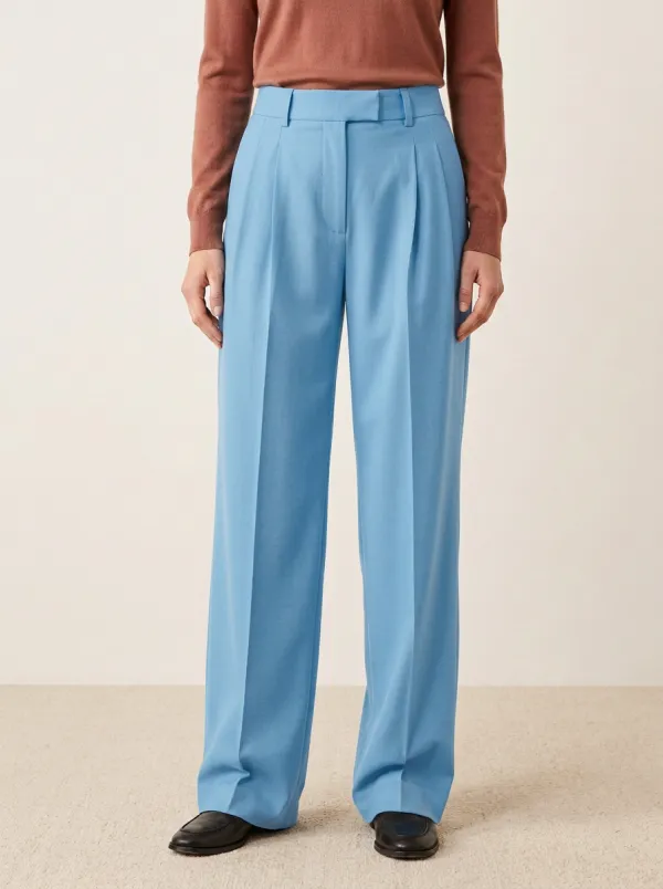 Everyday Workday Pleated High Rise Wide Leg Trousers