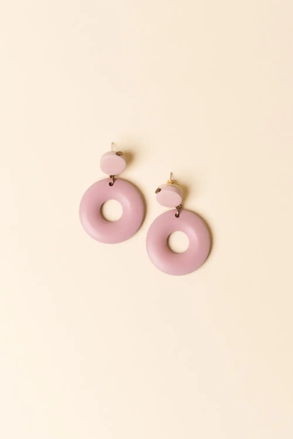 Circular Drop Disc Earrings