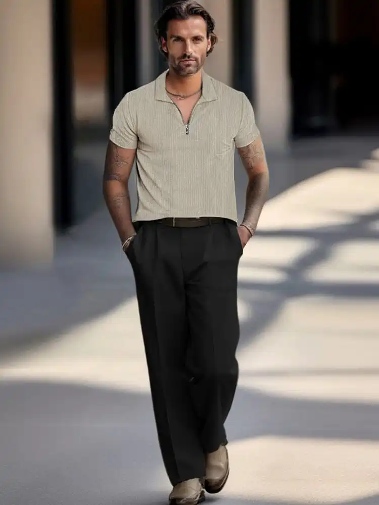 Beathable Corduroy Polo Shirt