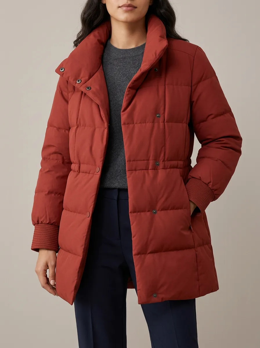 Women's Red Puffer Jacket