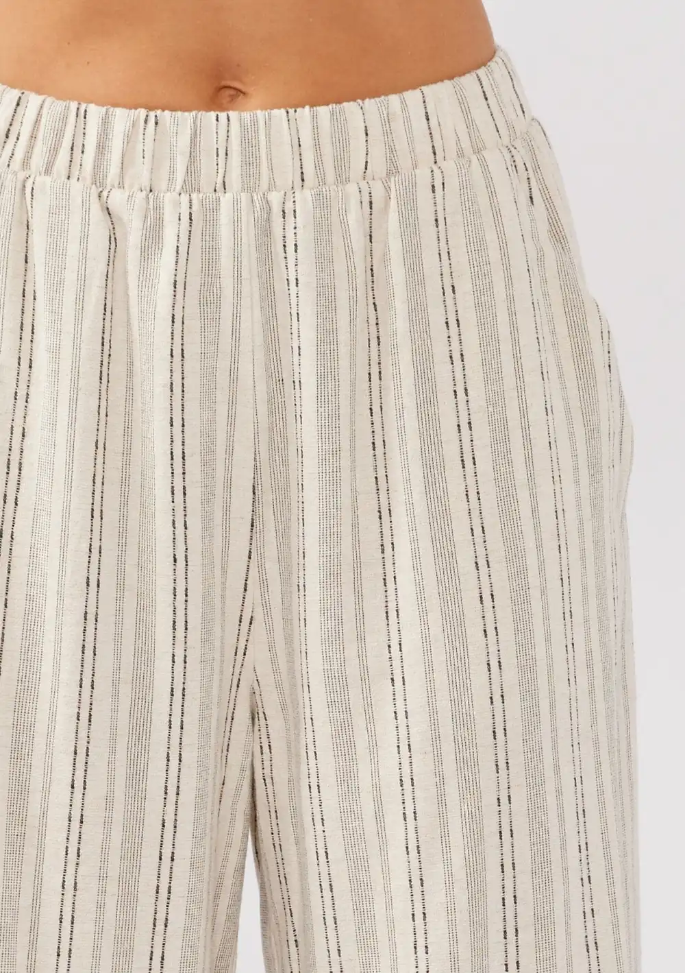 Striped High Rise Loose Pants