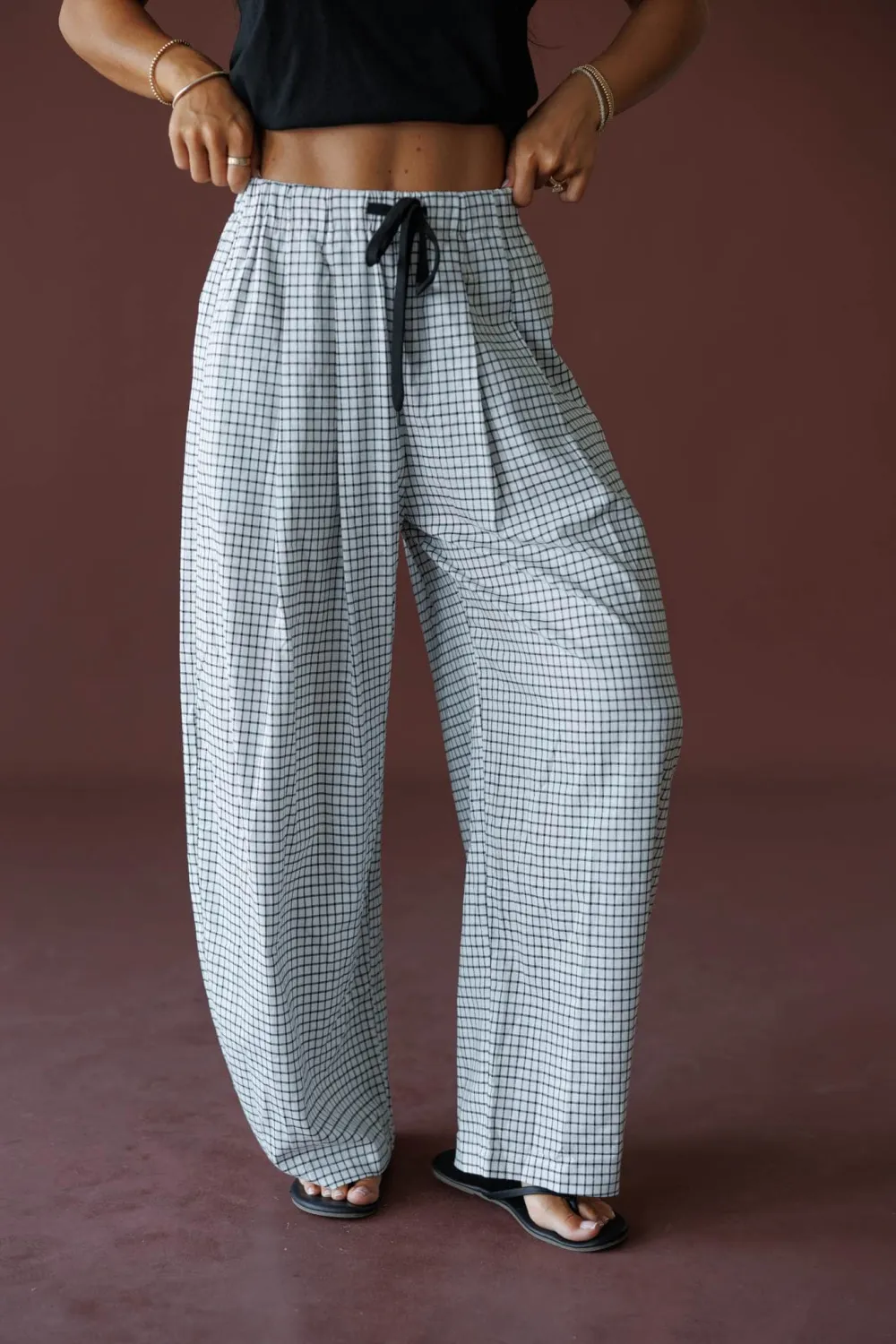 Balloon Checkered Pants