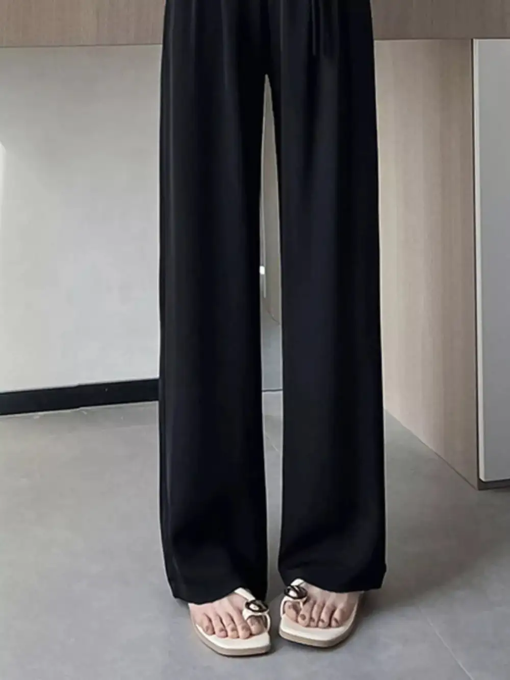 Simple High Waisted Wide Leg Pants