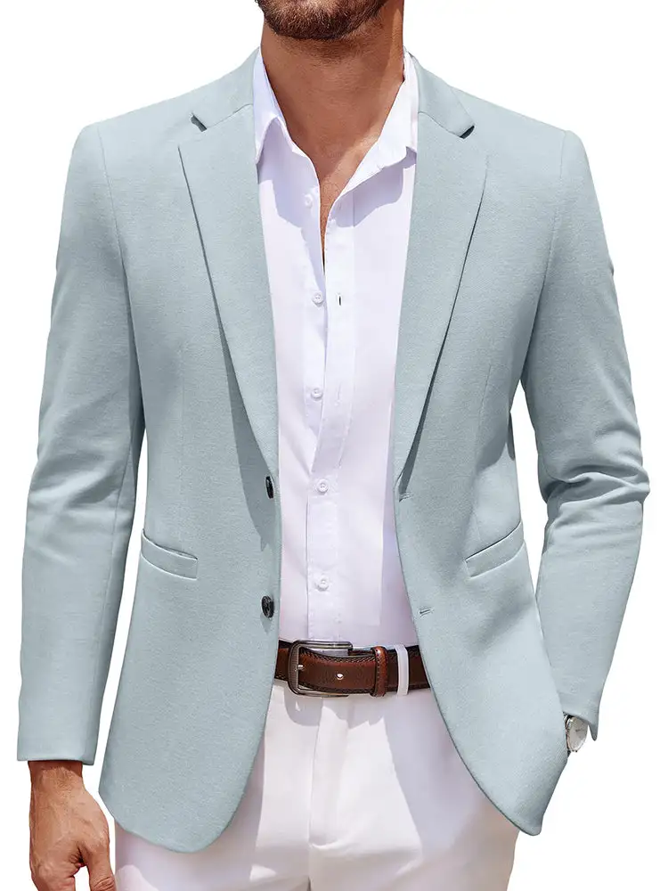 Casual Knit Two Buttons Suit Jackets