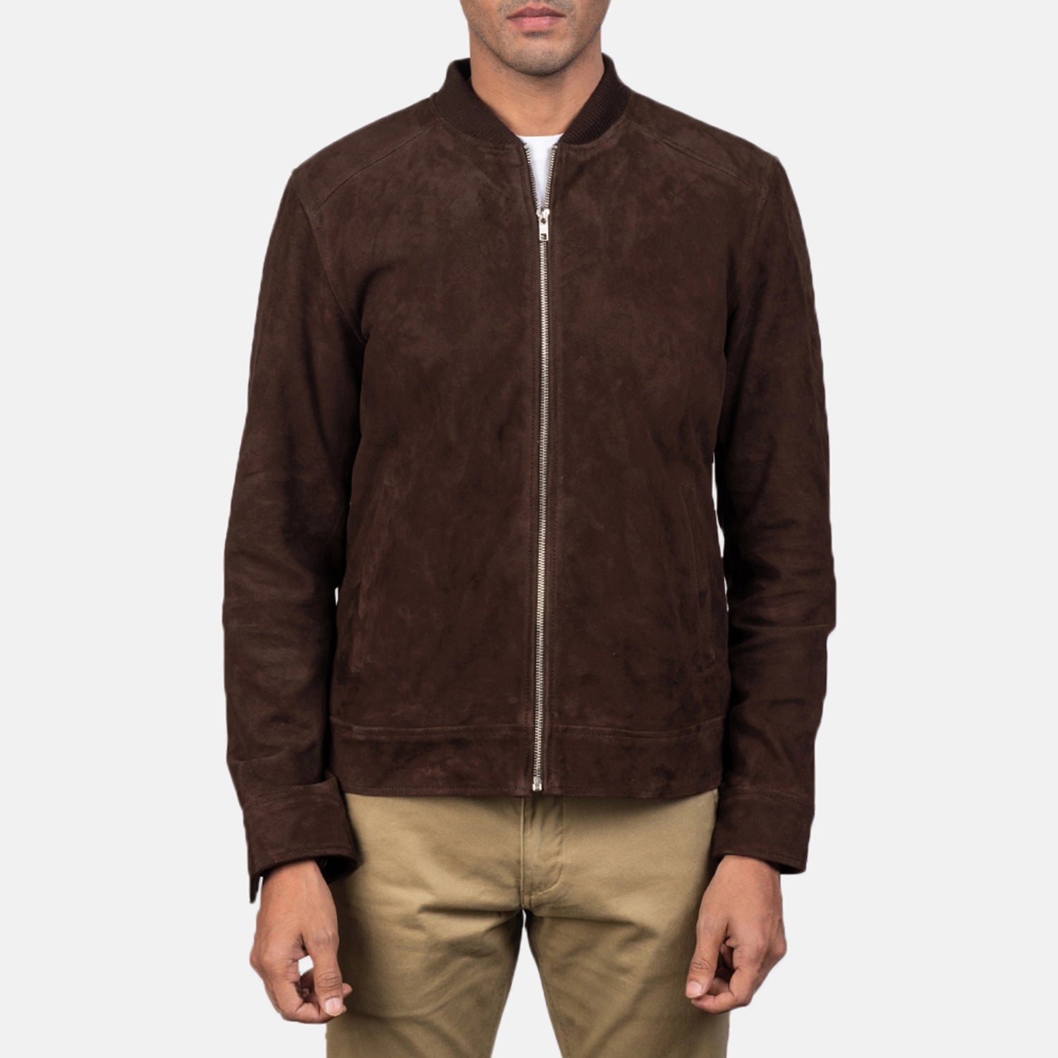 Men's Bomber Suede Jacket