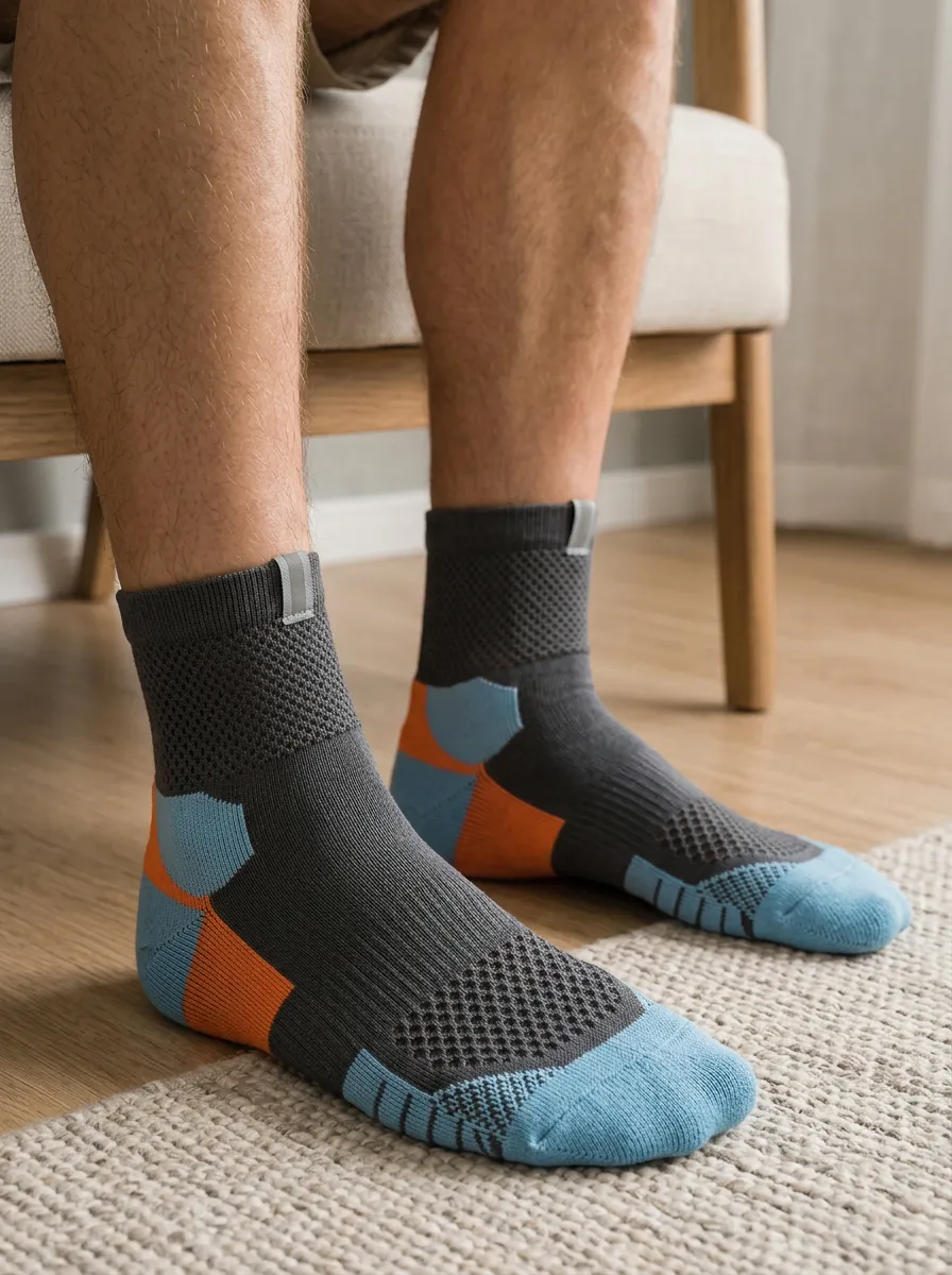 Men's Everyday Color-Blocked Performance Crew Socks