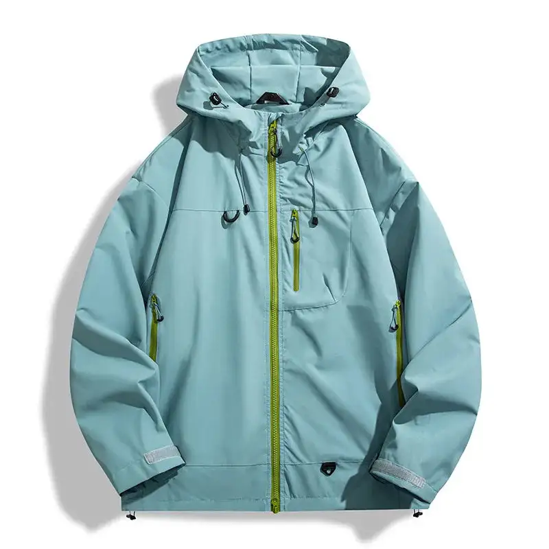 Hooded Zip Front Hiking Jacket