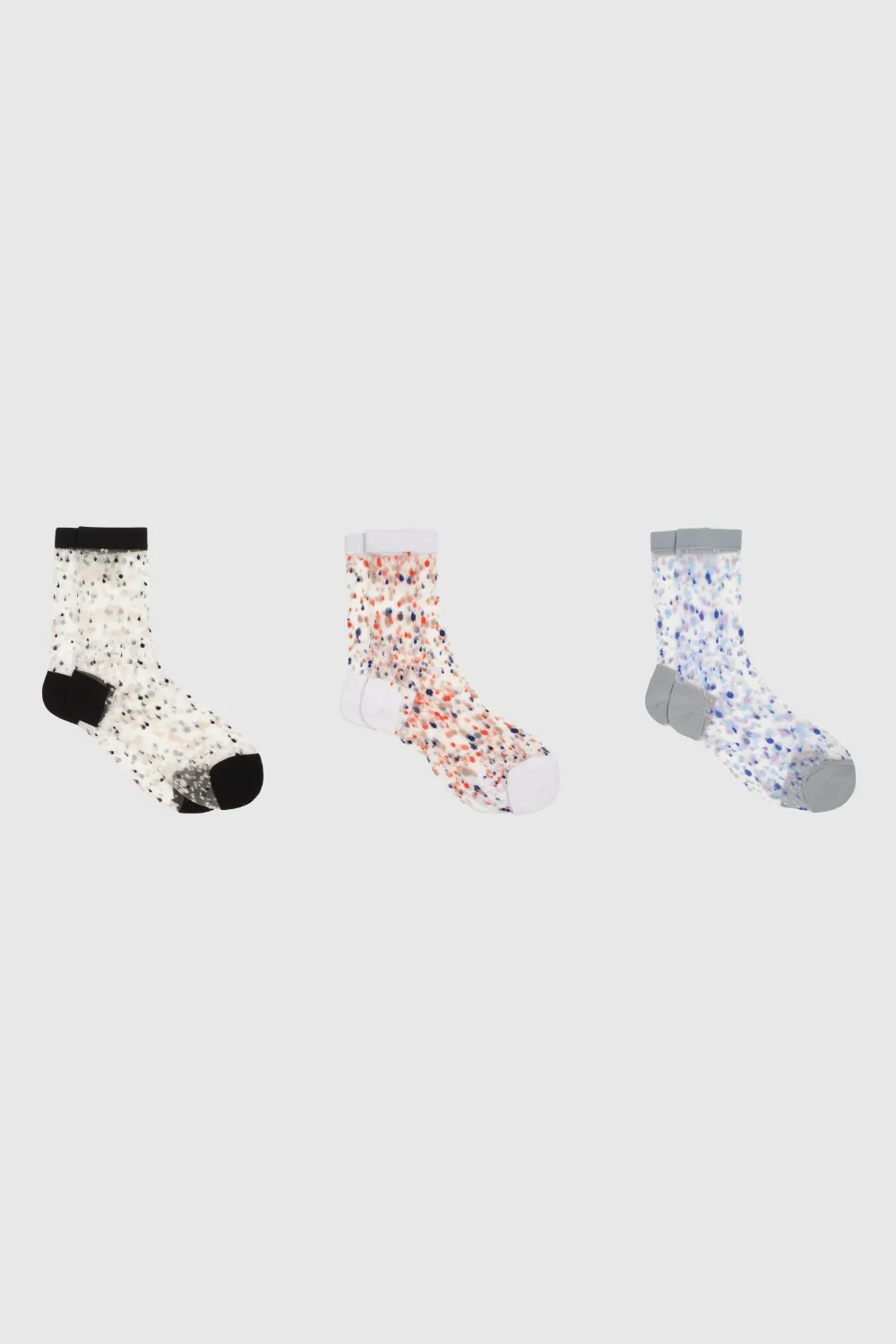 Classic Sheer Dot Socks - Three Pack