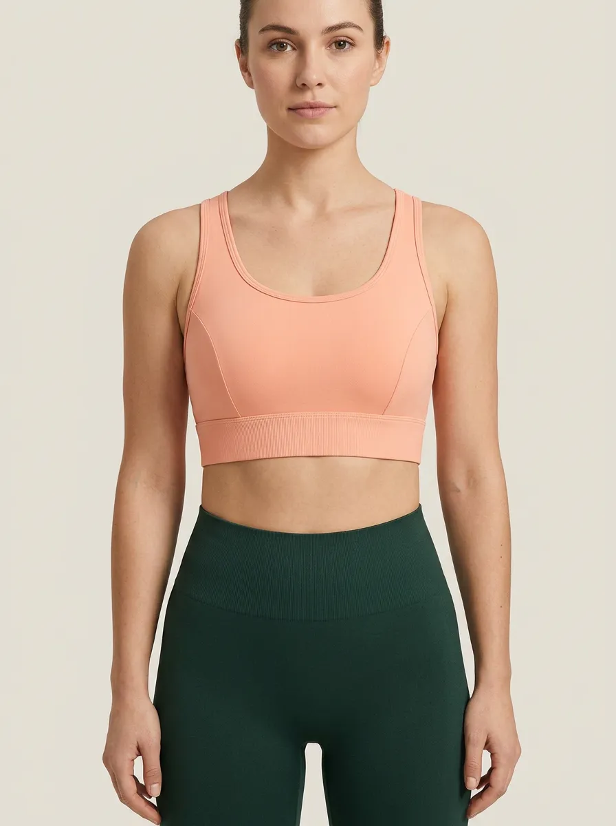 Women's Comfort Fit Racerback Solid Tank Style Bra