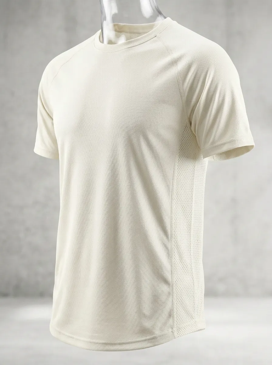 Side-Panel Men's Crewneck Athletic T-Shirt