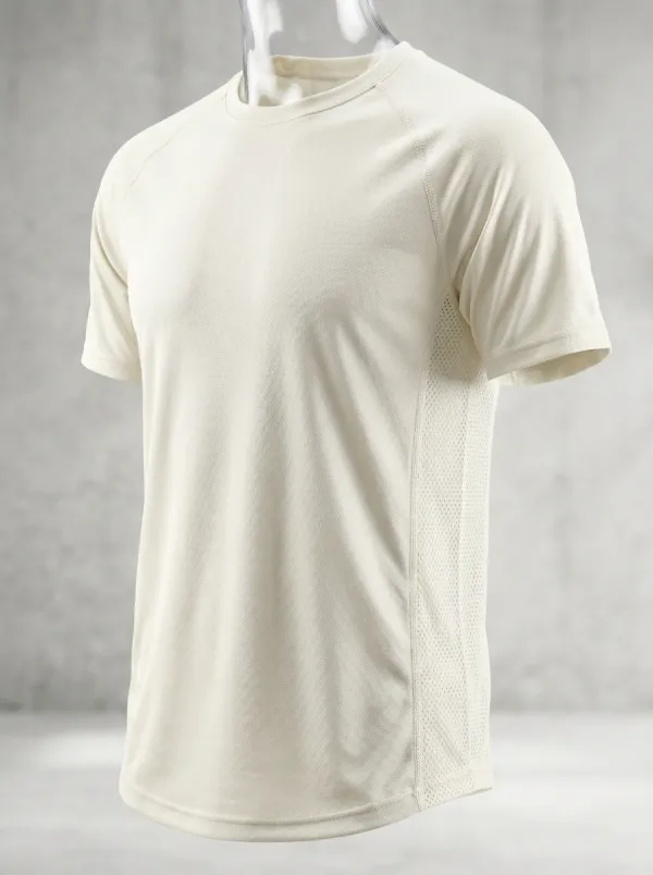 Side-Panel Men's Crewneck Athletic T-Shirt