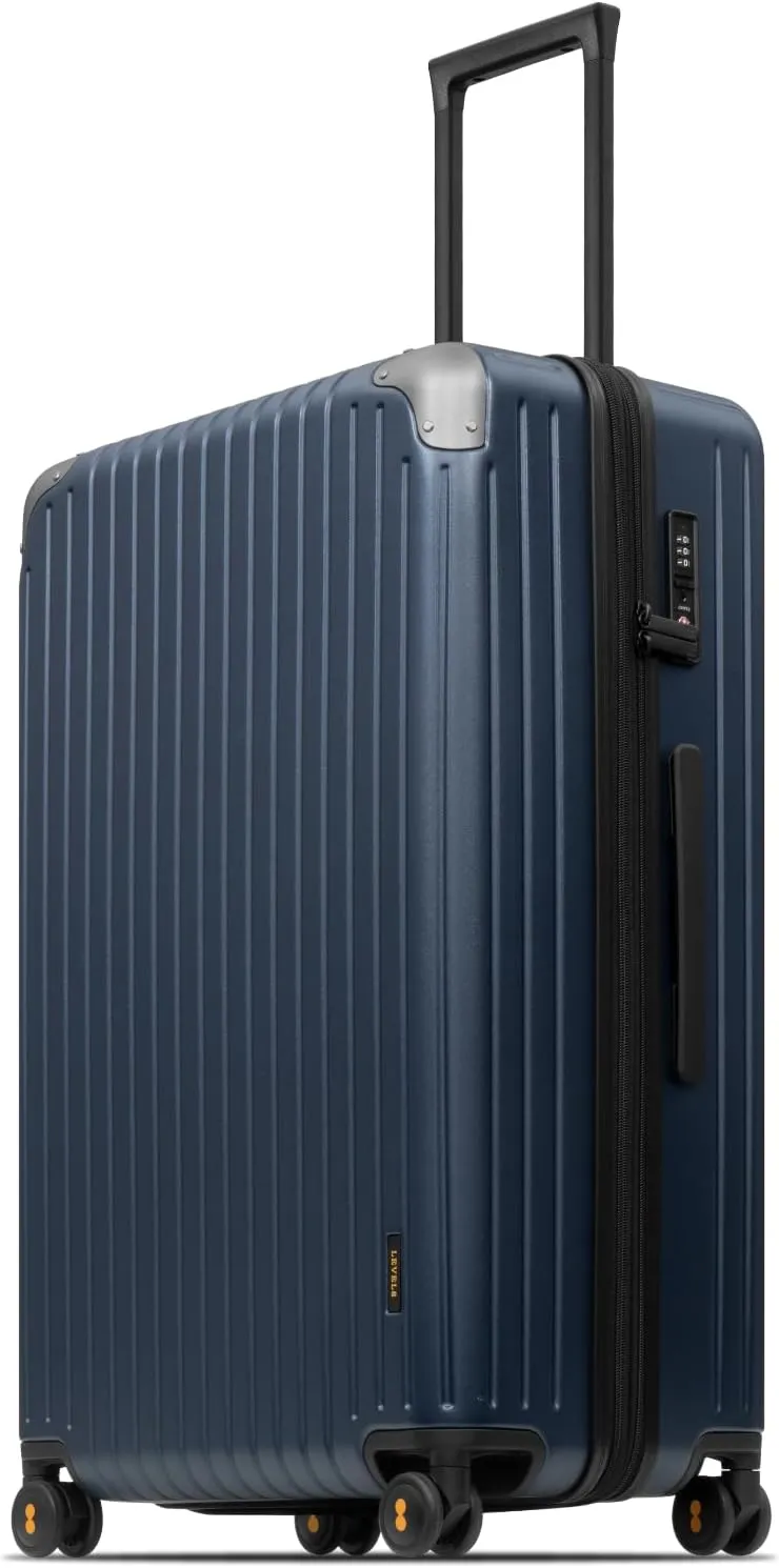 LEVEL8 Carry on Luggage Airline Approved Expandable Hardside Suitcase Black