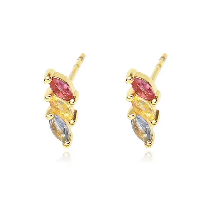 Gem Trio Everyday Drop Earrings