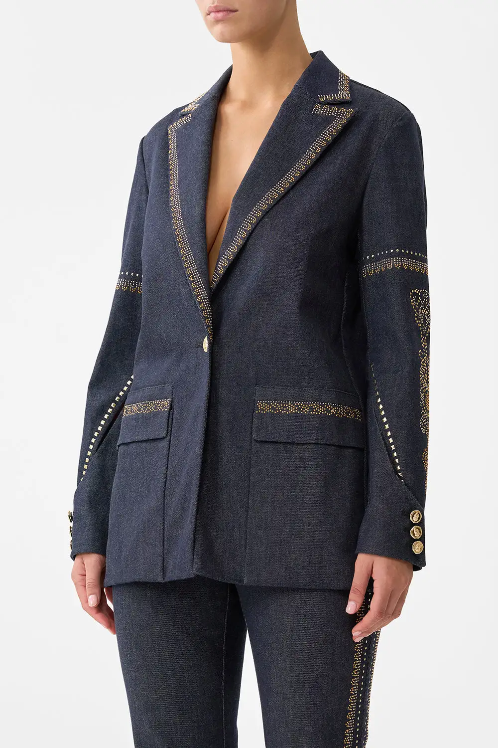 Jacket with Sleeve Cut Out Detail