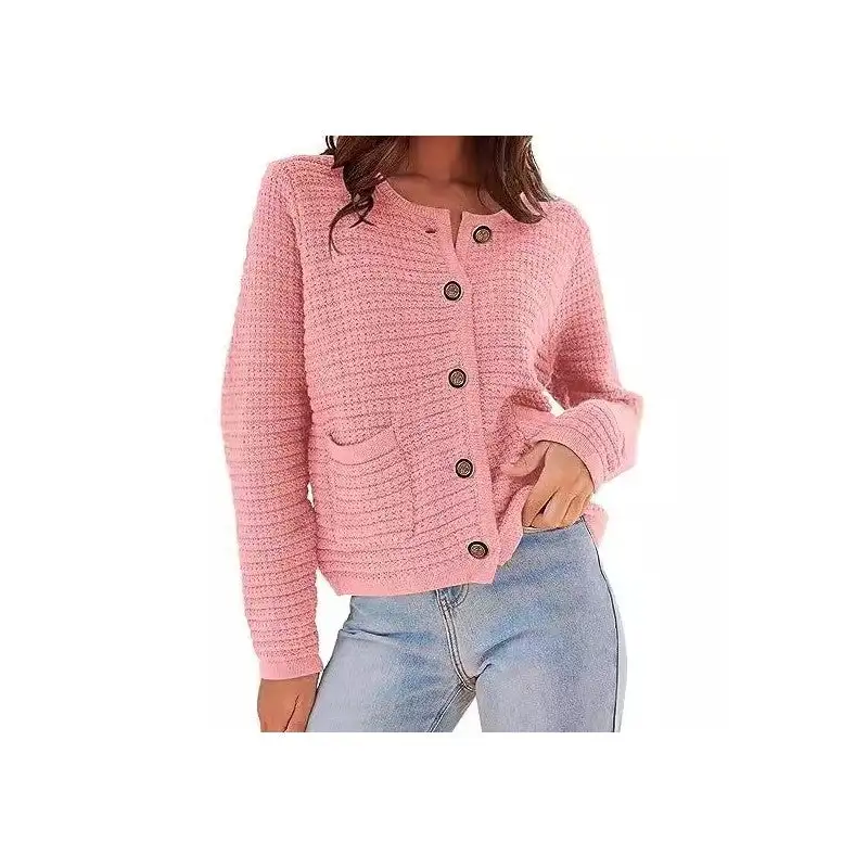 Women's Knit Round-Neck Cardigan