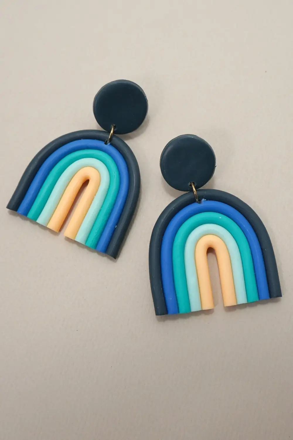 Color Block Rainbow Clay Polymer