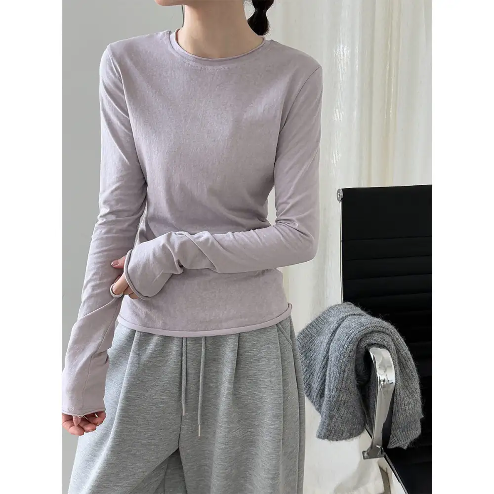 Long Sleeve Round Neck T-Shirt