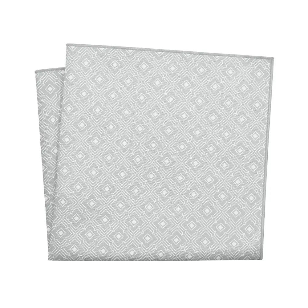 Crisp Subtle Geometric Pocket Square