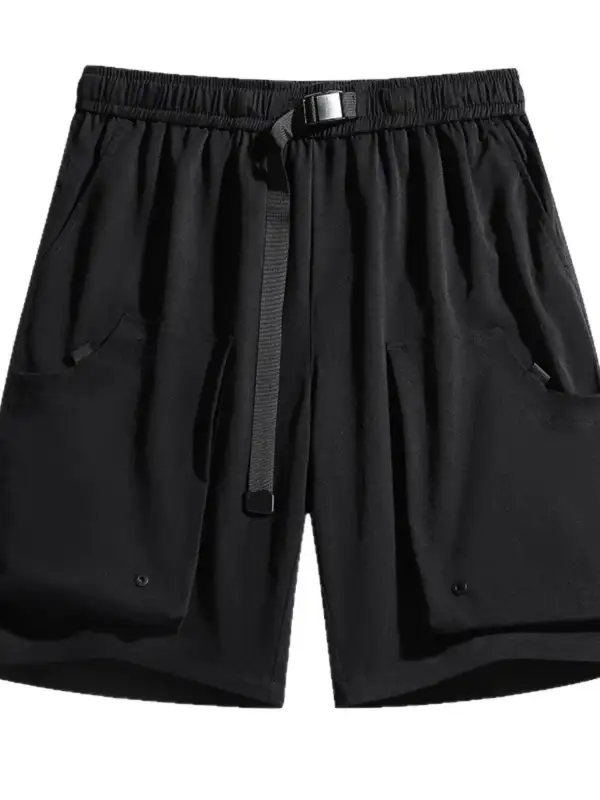 Drawstring Washed Cargo Shorts