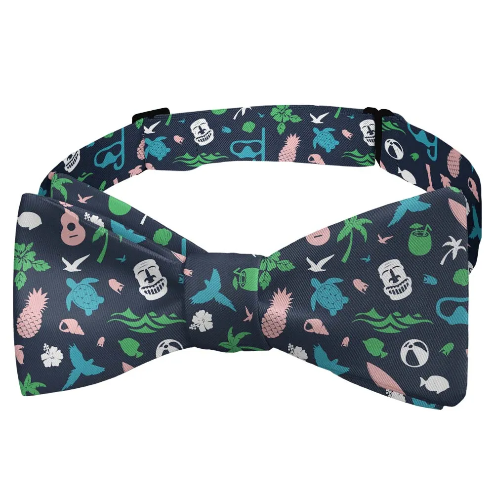 Ocean Waves Blossoms Heritage Motif Bow Tie