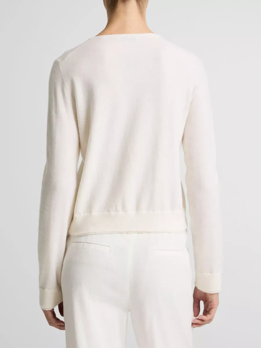 Crew Neck Button Cardigan