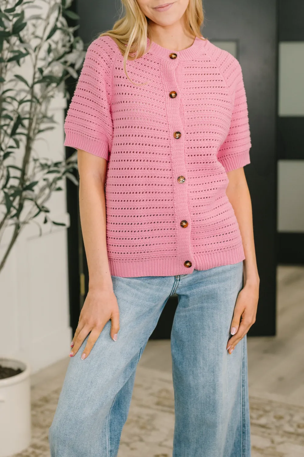 Dreaming All Day Sweater Knit Button Down