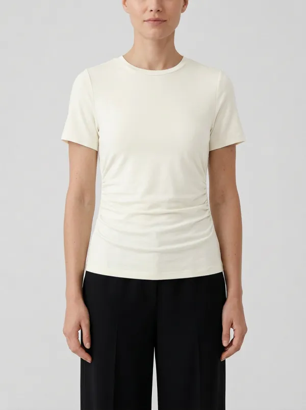 Ruched Side-Ruched Ruched T-Shirt