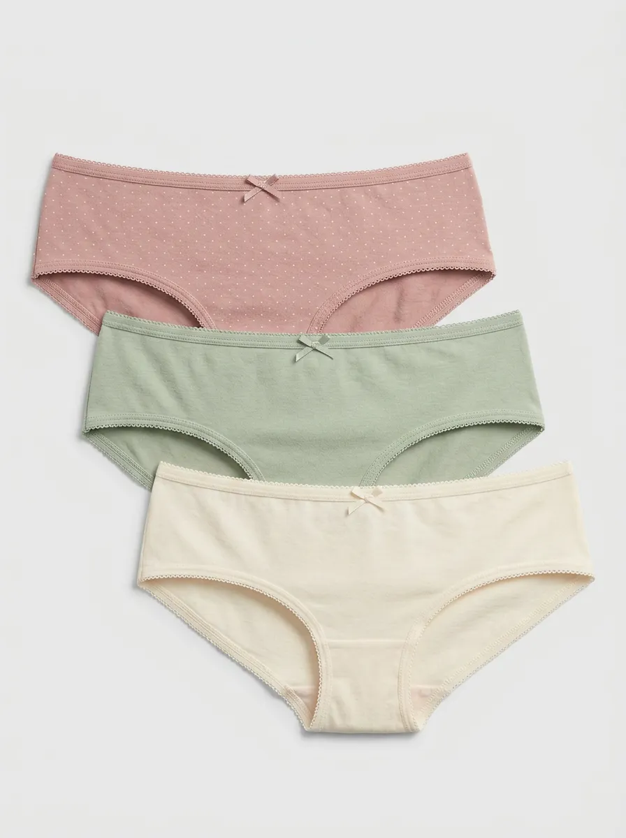 Textured Women's Three-Piece Panty Set