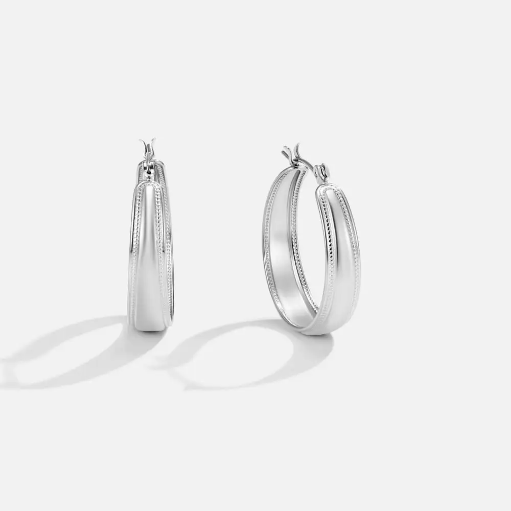 Hoop Earrings with Stainless Steel Construction