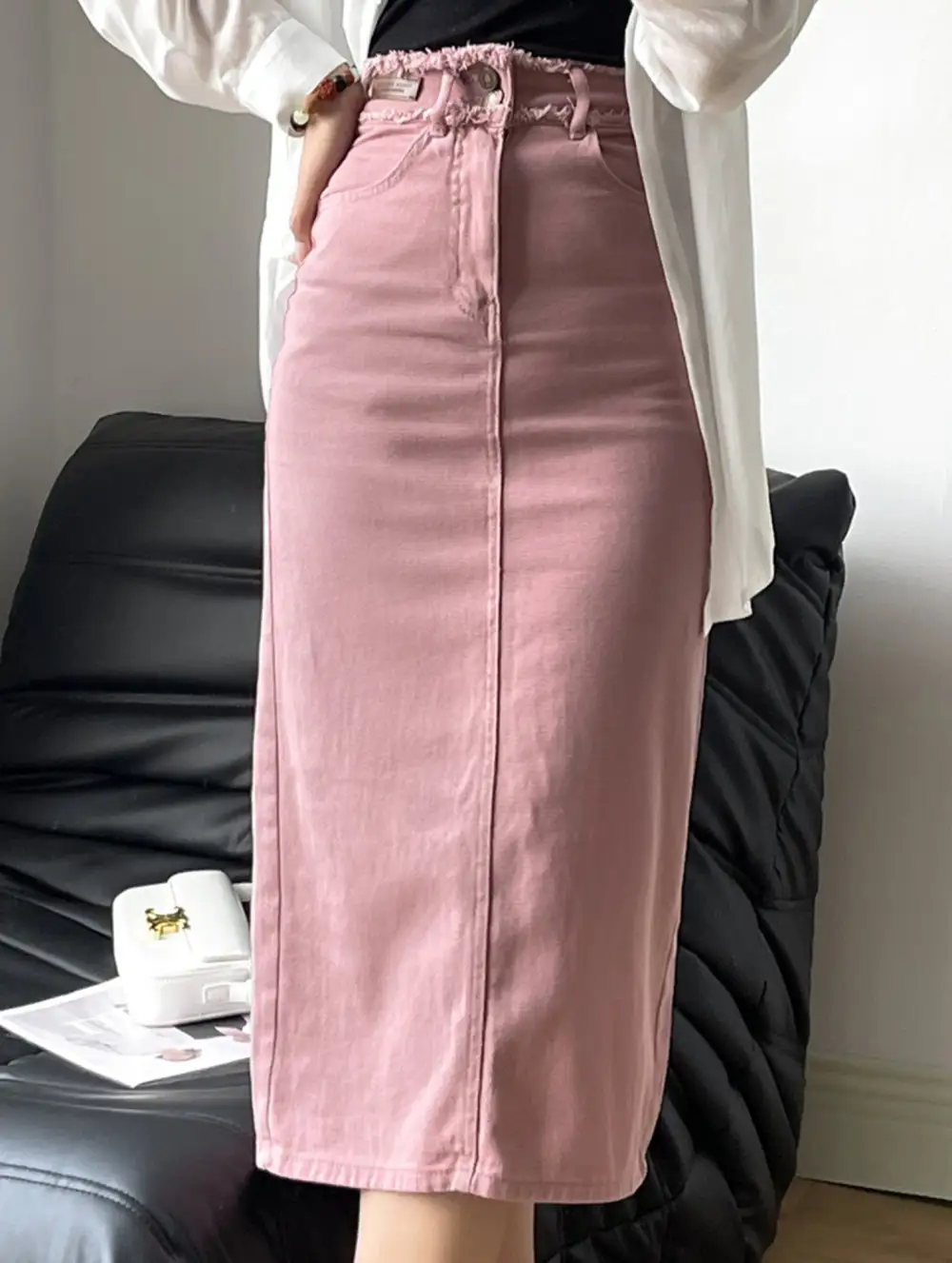 Slit Midi Skirt