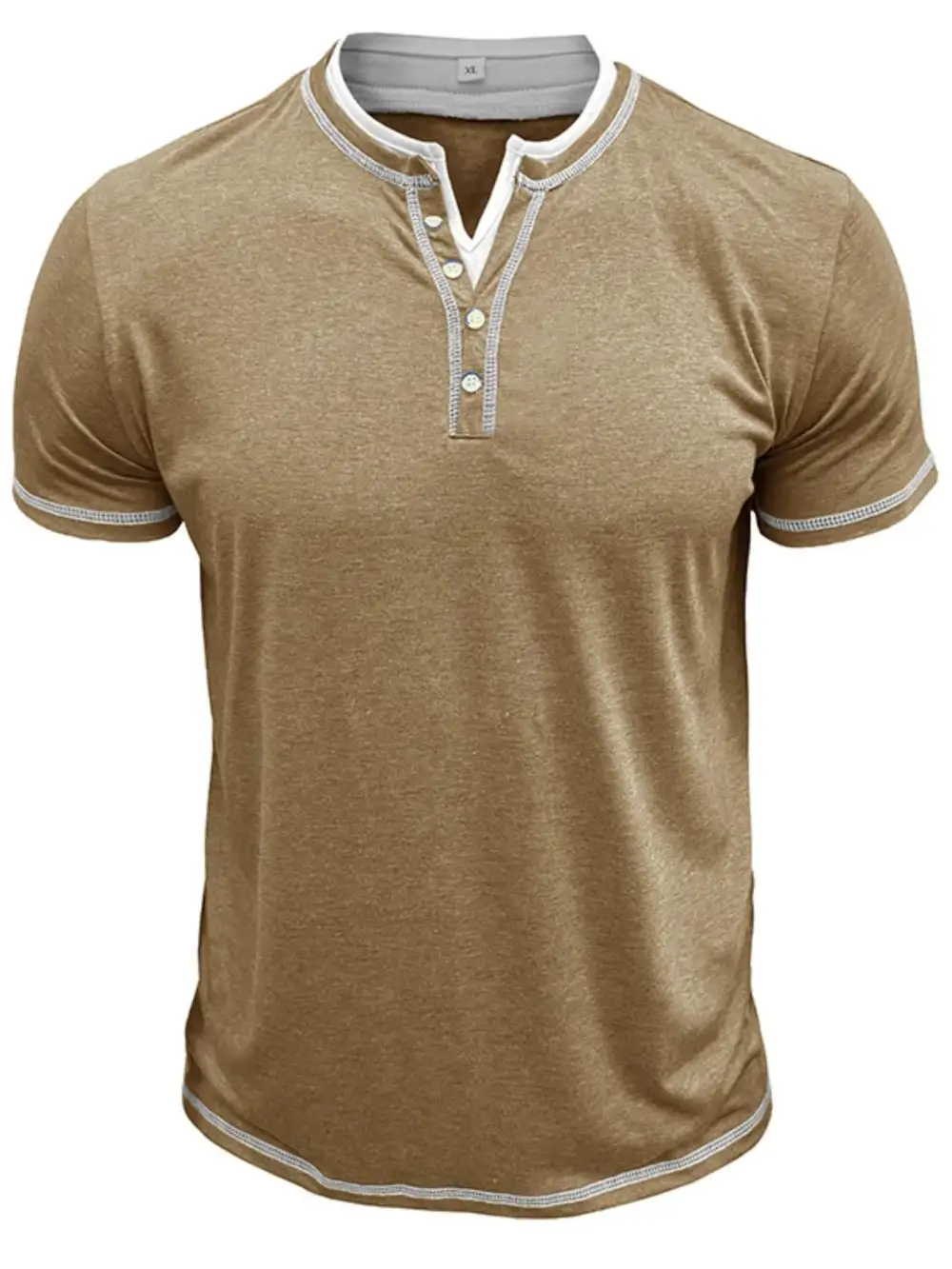 Soft Contrast Detail Collared Polo Shirt